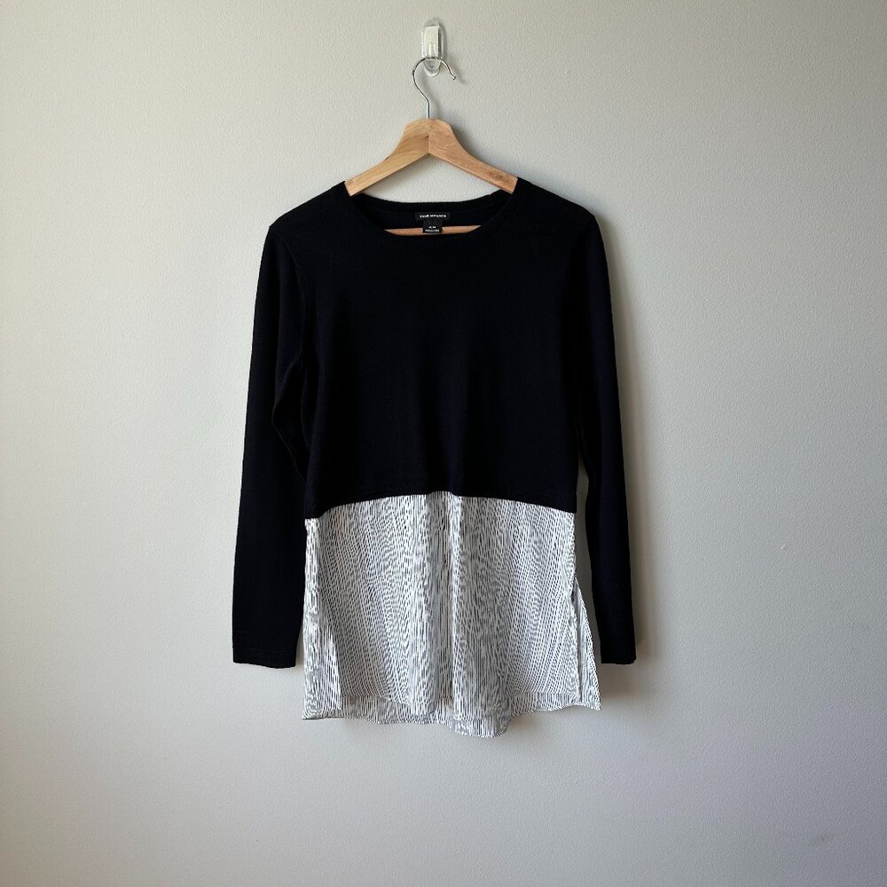 Club Monaco Lightweight Black Layered Sweater